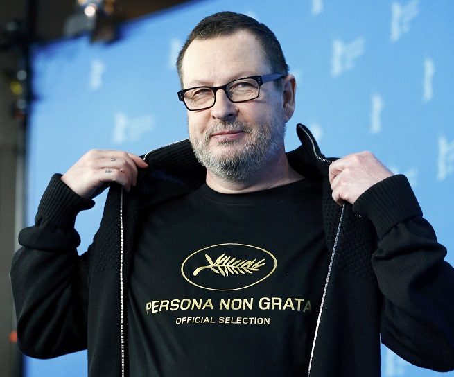 Director Lars von Trier poses during a photocall to promote the movie "Nymphomaniac Volume I" during the 64th Berlinale International Film Festival in Berlin