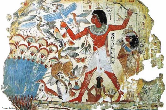 Scena di uccellagione (Fonte Antika.it)
