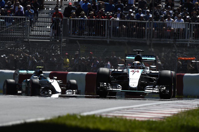 Lewis Hamilton e Nico Rosberg, quinta doppietta stagionale in Canada per la Mercedes (© FOTO STUDIO COLOMBO/PIRELLI MEDIA)
