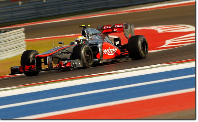 Lewis Hamilton ha ribaltato i pronostici e ha trionfato nella prima edizione del GP degli Stati Uniti sul circuito di Austin (foto McLaren)