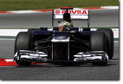 Pastor Maldonado conquista per decreto, ma con merito, la Pole Position del GP di Spagna 2012 dopo la squalifica di Lewis Hamilton (Foto Williams Media)