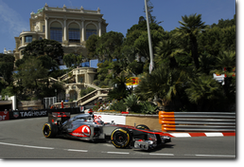 Jenson Button ha realizzato, all'inizio del secondo turno, il miglior tempo della prima giornata di libere del GP di Monaco (Foto McLaren Media Centre)