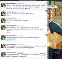 I tweet di Sandro Ruotolo sull'affaire Brindisi
