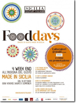 La locandina dell'evento "Fooddays - Spazio di gusto made in Sicilia"