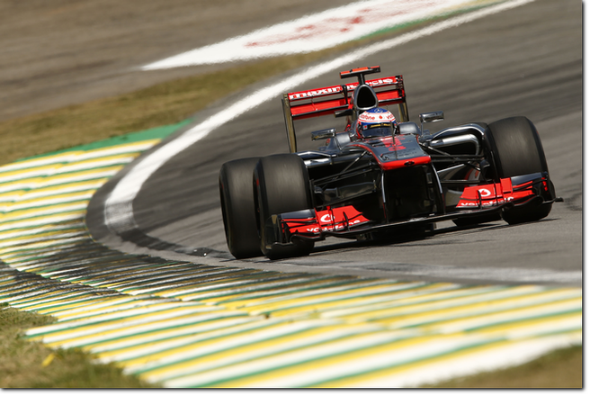 Jenson Button è stato il più veloce nelle ultime libere del GP del Brasile (foto McLaren)