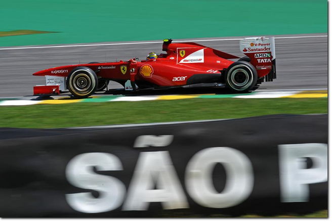 Felipe Massa corre in casa a Interlagos, dove ha già vinto due volte, ma sa che dovrà adeguarsi alla ragion di squadra, nel caso servisse a Fernando Alonso per la corsa al titolo mondiale 2012 (foto FIA)