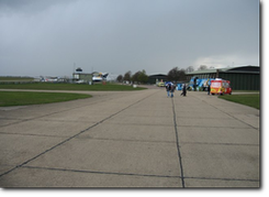 La parte dell'aerodromo di Duxford in cui è avvenuto l'incidente di Maria de Villota sulla Marussia