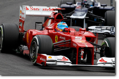 Fernando Alonso in Pole Position al GP di Germania a Hockenheim (Foto Ercole Colombo per Ferrari Media)