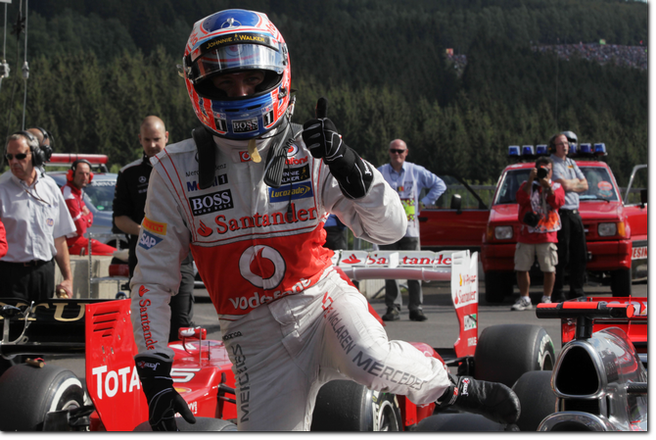 Jenson Button ha dominato il GP del Belgio sul circuito di Spa-Francorchamps