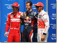 Sebastian Vettel ha conquistato la pole position del GP del Canada, davanti a Lewis Hamilton e Fernando Alonso (Photo Red Bull)