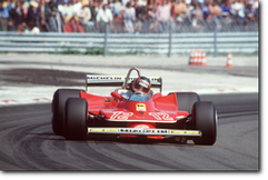 Gilles Villeneuve sulla Ferrari 312 T4